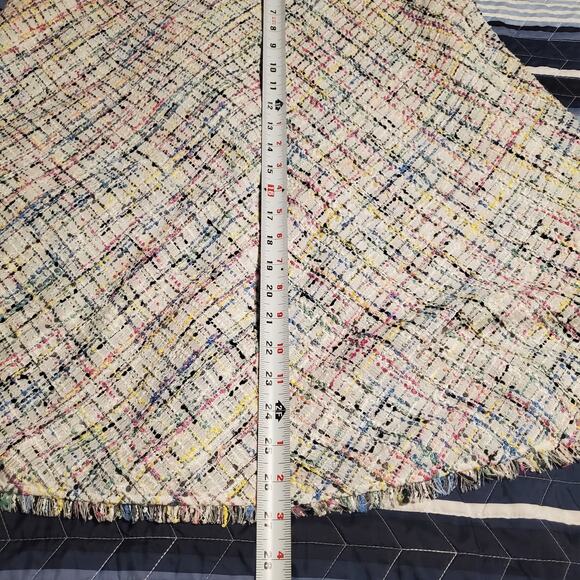 Worthington Sz 4 Pastel Tweed Midi Skirt Size 4 Lined Back Zip Easter Spring - Picture 11 of 11